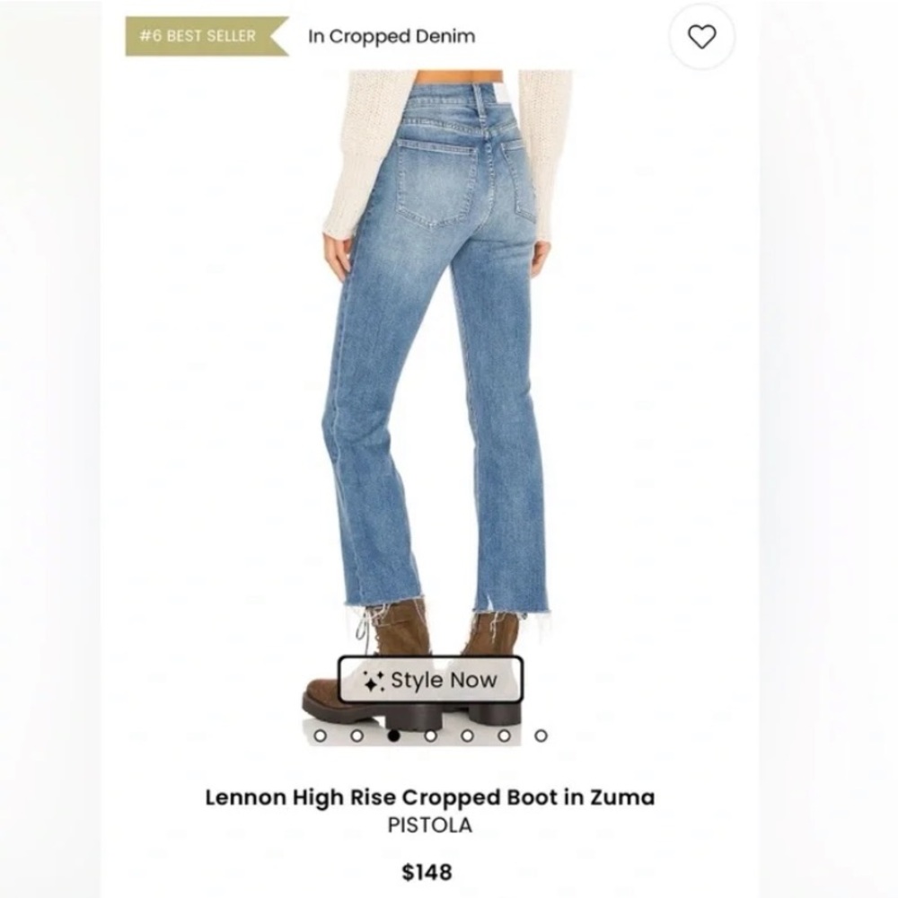 Pistola Lennon High Rise Cropped Boot